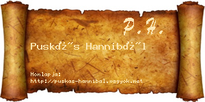 Puskás Hannibál névjegykártya
